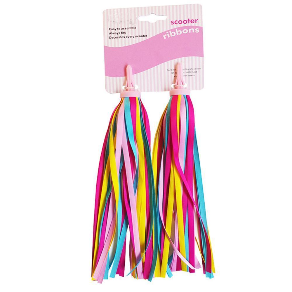 2pcs Colorful Bicycle streamer Bike Bicycle Cycling Scooter Handlebar Tassels Streamers Tassels Bicycle Accessories: C
