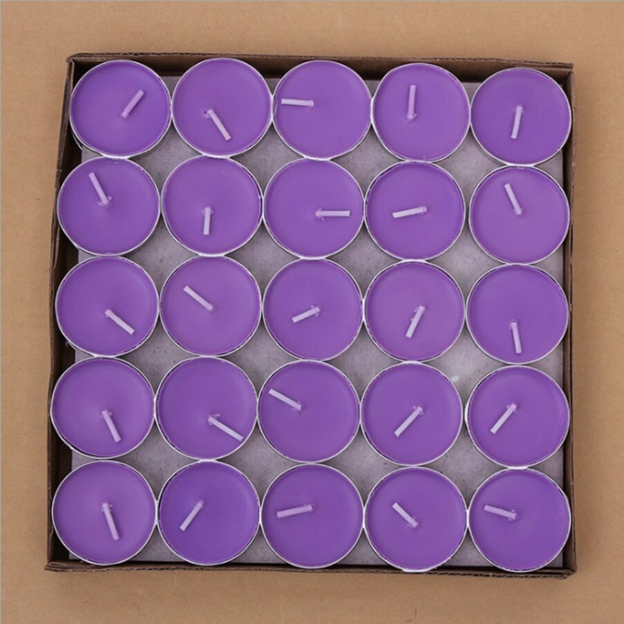 Bougies chauffe-éclairage à thé 50 pièces | Bougies chauffe-vaisselle non parfumées, bougies d'amour romantiques pour décor de maison, décoration pour maison, mariage, anniversaire: violet