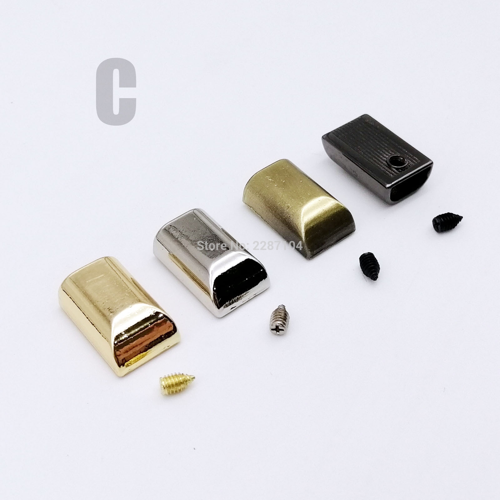 10pcs Metal Open Closed End Zipper Stopper Zip Stop Lock Tail Plug for Leather Bag Handbag Purse Garment Coat Repair With Screw