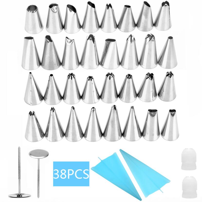 40 Uds. Boquillas para pastelería, herramientas de decoración de pasteles, boquillas para tarta casera crema de tienda, boquillas para decoración de repostería, boquillas para hornear