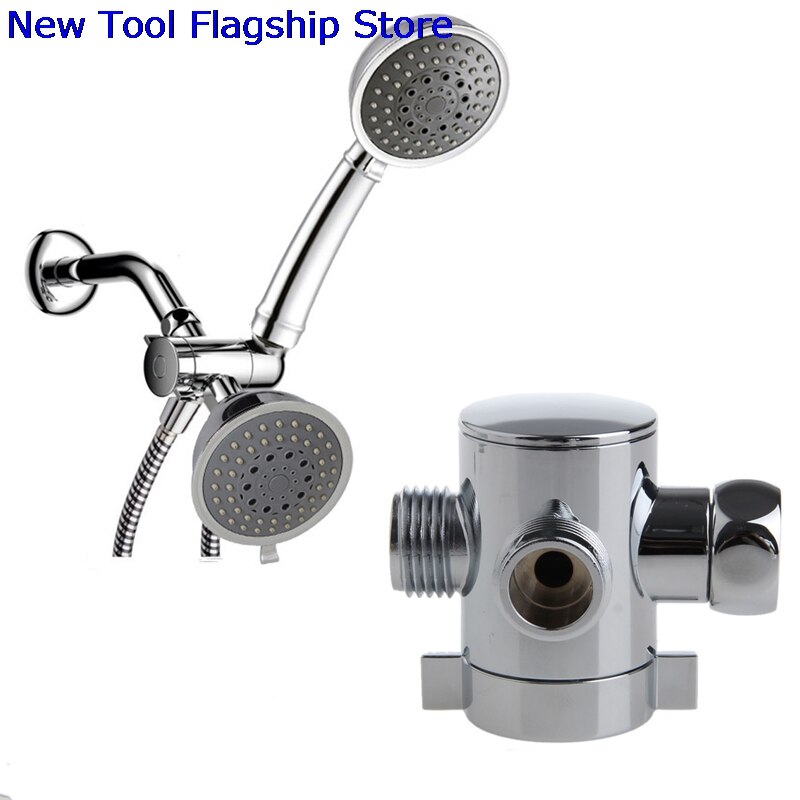 3 Way T-adapter Valve For Toilet Bidet Shower Head Diverter Valve 1/2 Inch