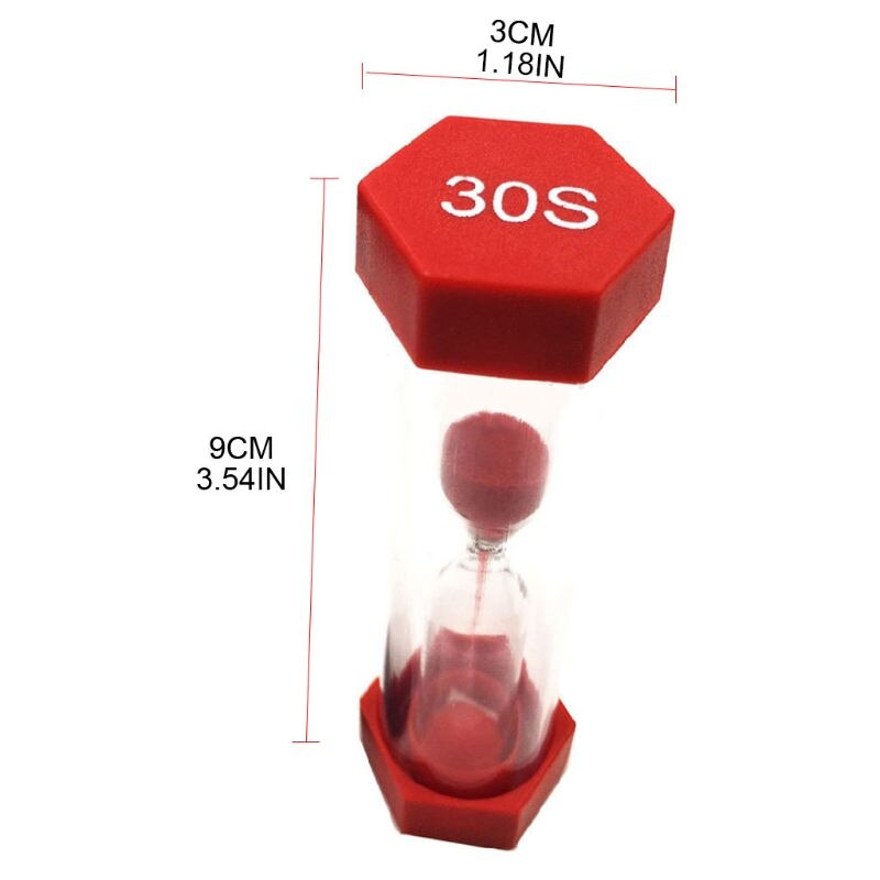 Zandloper Timer Set 6 Kleuren 1/3/5/10/15/Minuten 30 Seconden Zandloper Klok voor Thuis 1XCC