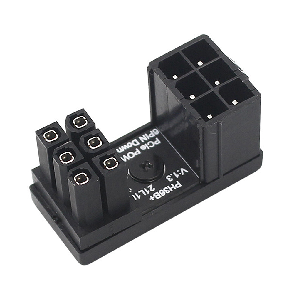 Atx 8 Pin 6pin Naar 90/180 Graden Stekker Adapter Moederbord Voedingskabel Connector Diy Gpu Adapter: Rood