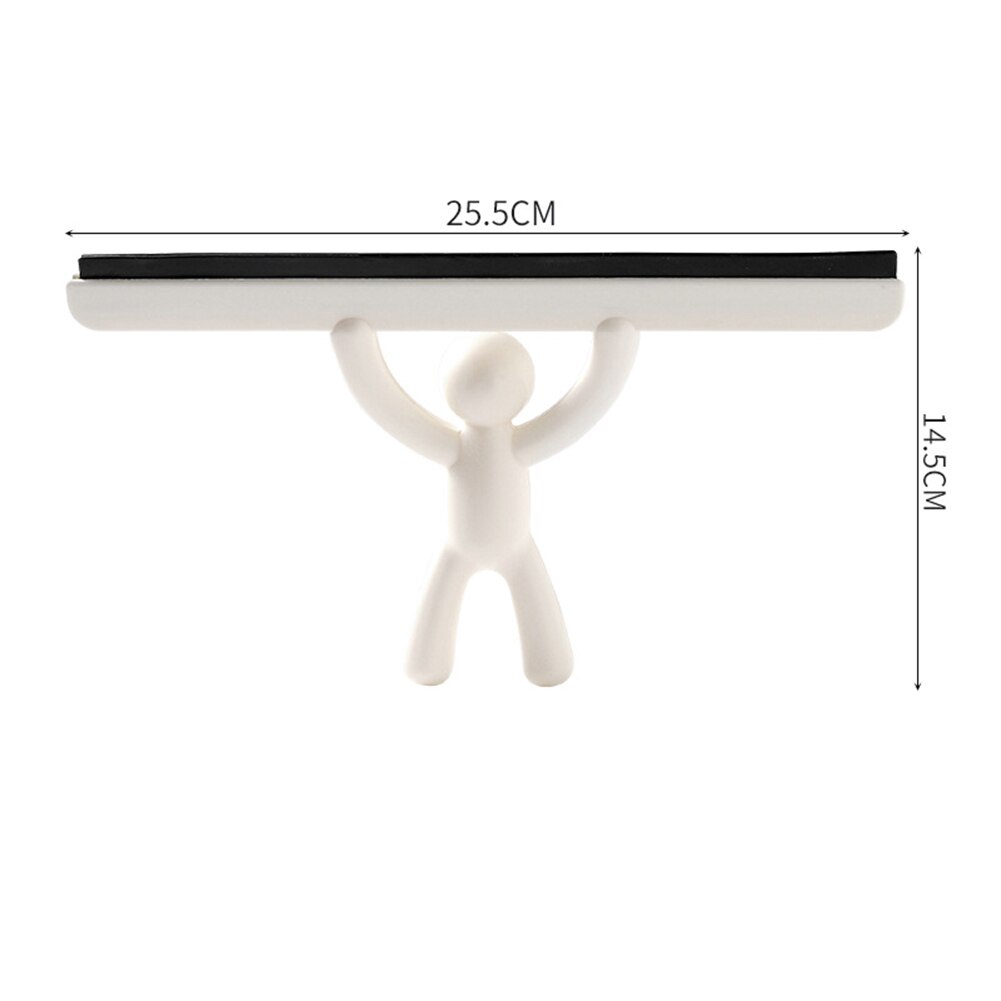 Home Shower Floor Squeegee Glass Wall Brush Window Cleaner Wiper Cleaning Tool Non-slip handle provides extra comfort ergonomics: White