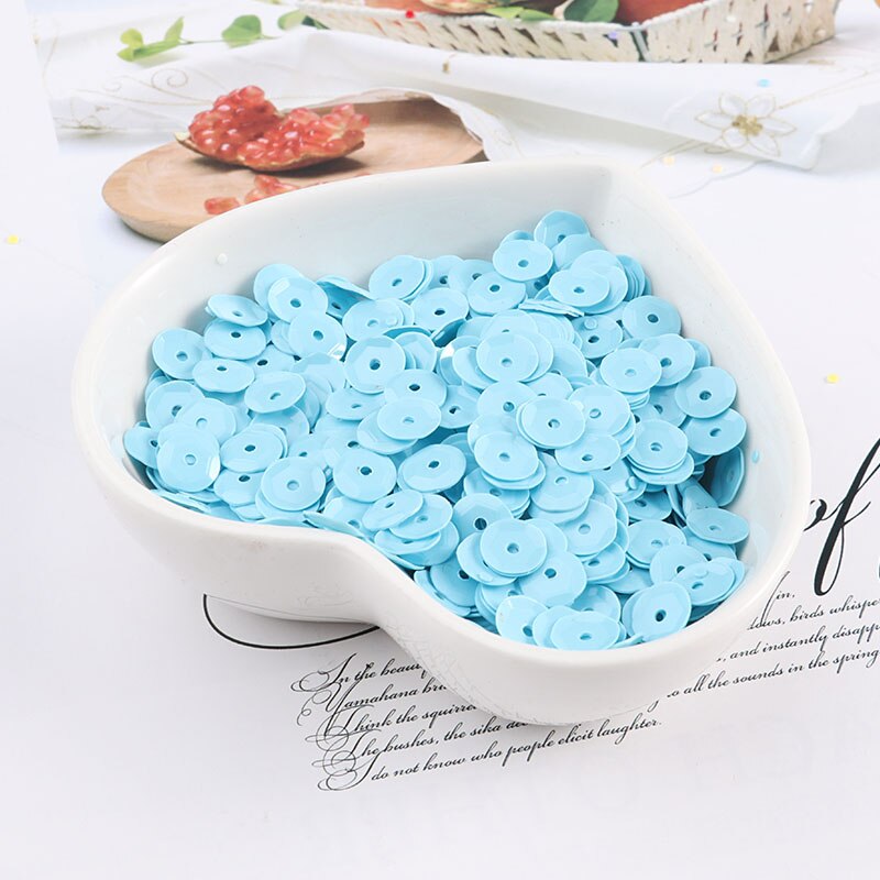 720Pcs 6Mm Cup Pailletten Pvc Effen Kleur Naaien Pailetten Diy Craft Scrapbook Bruiloft Decoratie Stof Halloween Party Verfraaien: Solid Blue