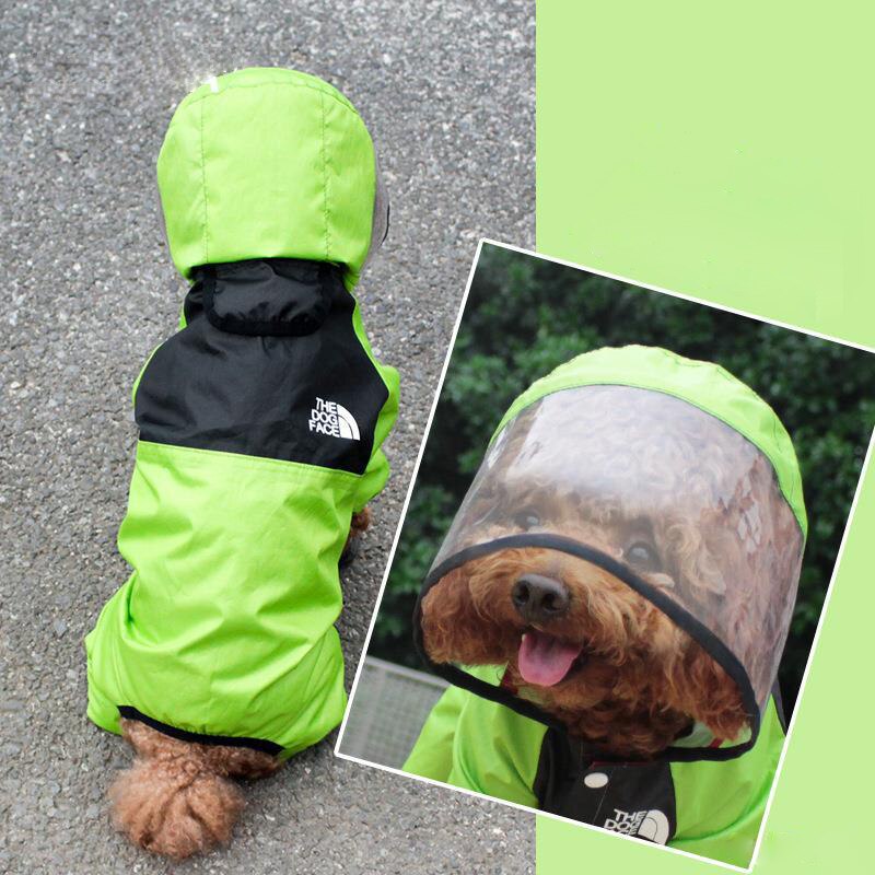 Hund regnkappa husdjur vattentät avtagbar regnjacka hundar vattentåliga kläder för hundar mönster husdjur kappa för regnig dag
