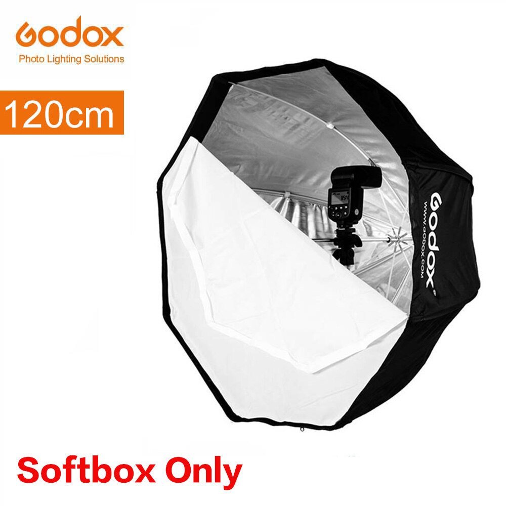 Godox-paraguas octogonal de 120cm, rejilla de nido de abeja, Softbox con soporte de luz de aluminio de 280cm, Kit de soporte para Flash Speedlight: kit 1