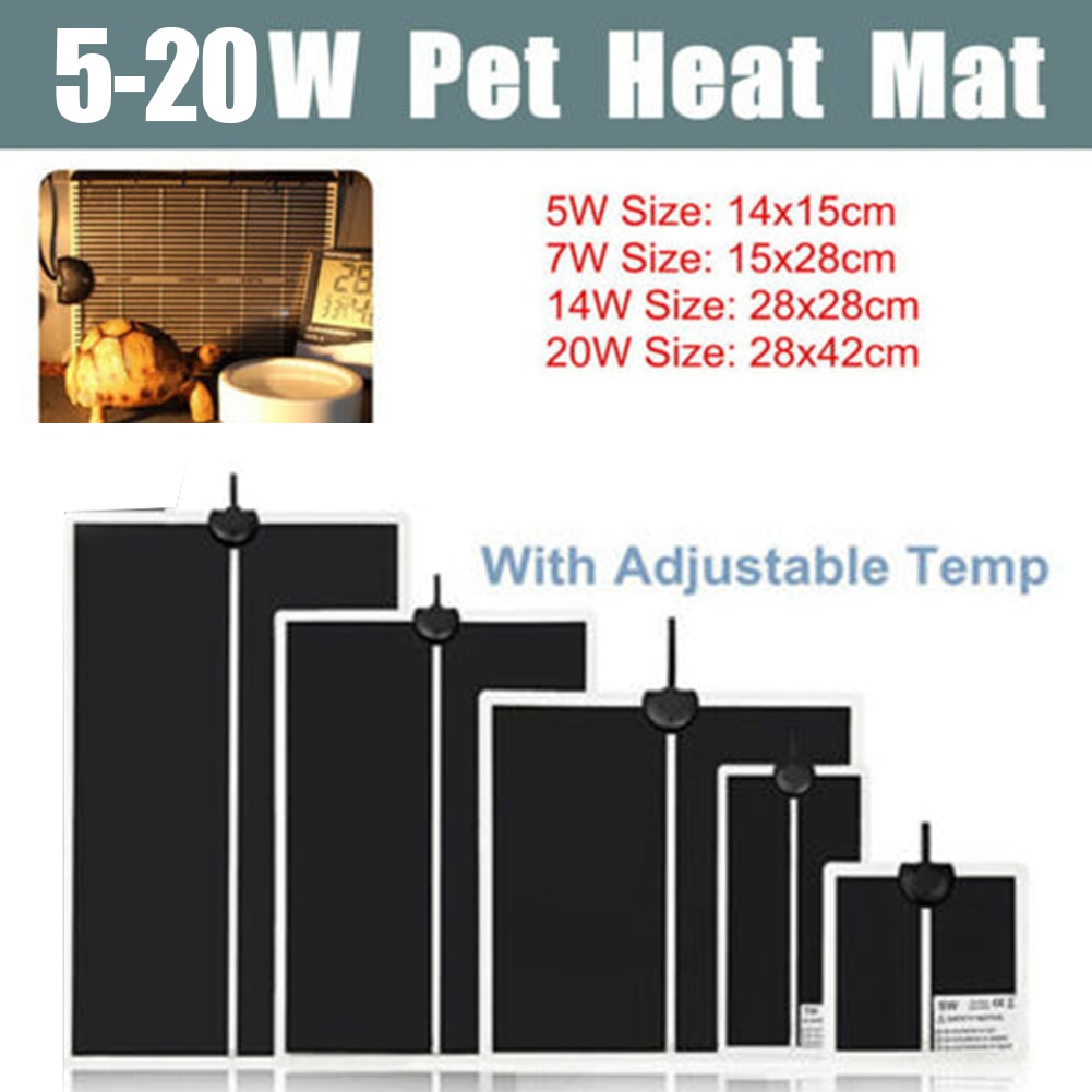 Adjustable Temperature Reptile Heating Heat Mat Heating Pad Warmer for Pet Warm LBShipping