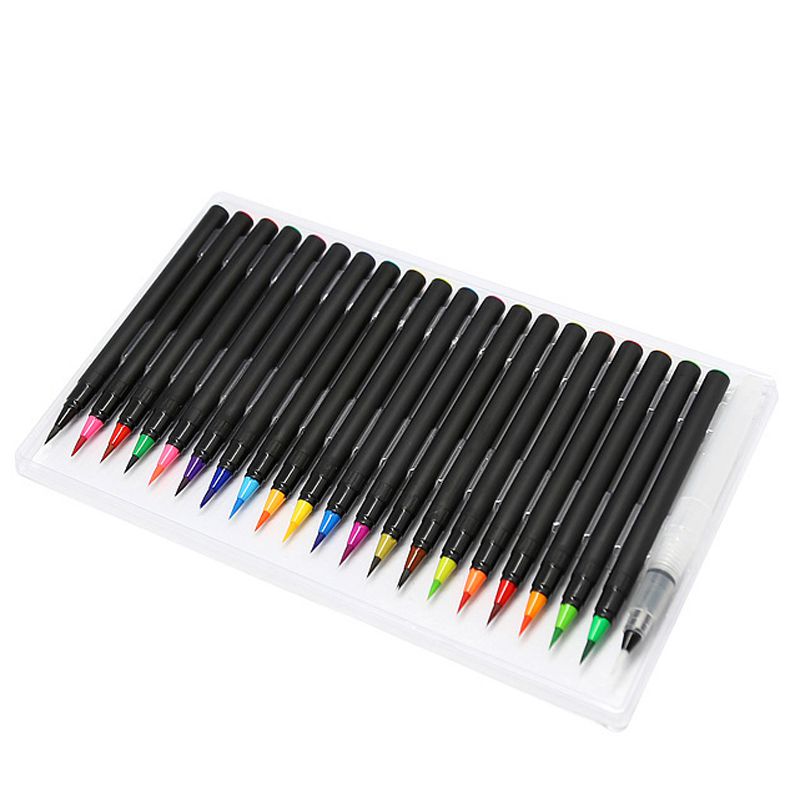 20 farben Pinsel Stifte Aquarell Stifte und 1 Wasser Pinsel Zu Farbe zeichnen Comic Kalligraphie Schriftzug Stift Zufällige Farbe Kunst liefert