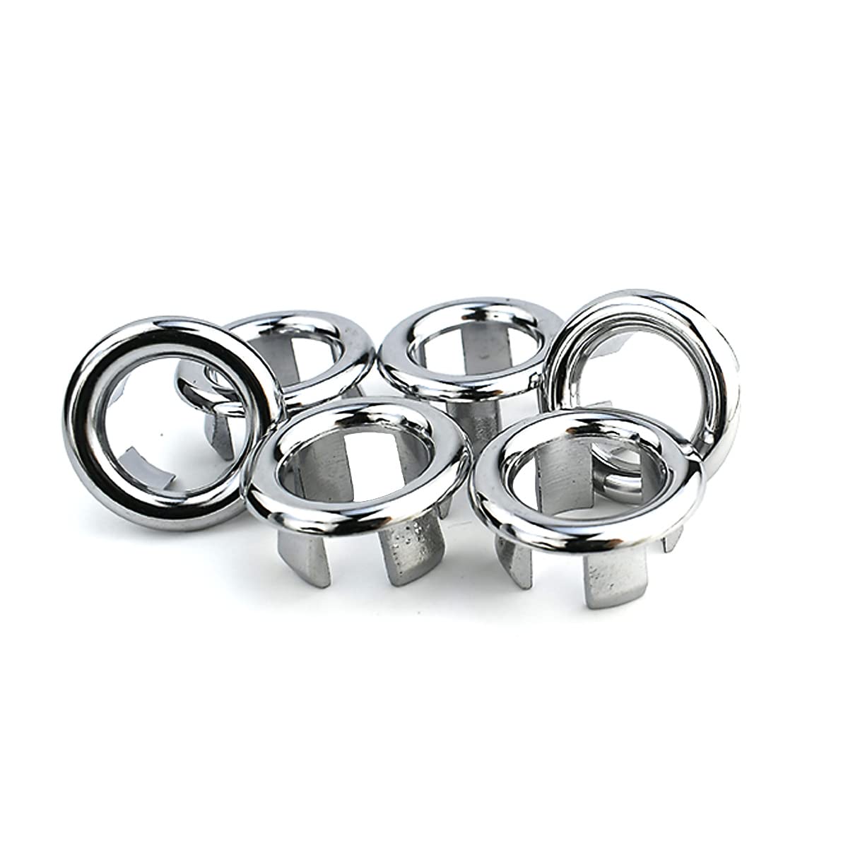 1/20pcs Plastic Bathroom Kitchen Basin Sink Overflow Cover Ring Insert Replacement Chrome Hole Round Drain Caps Basin Plug