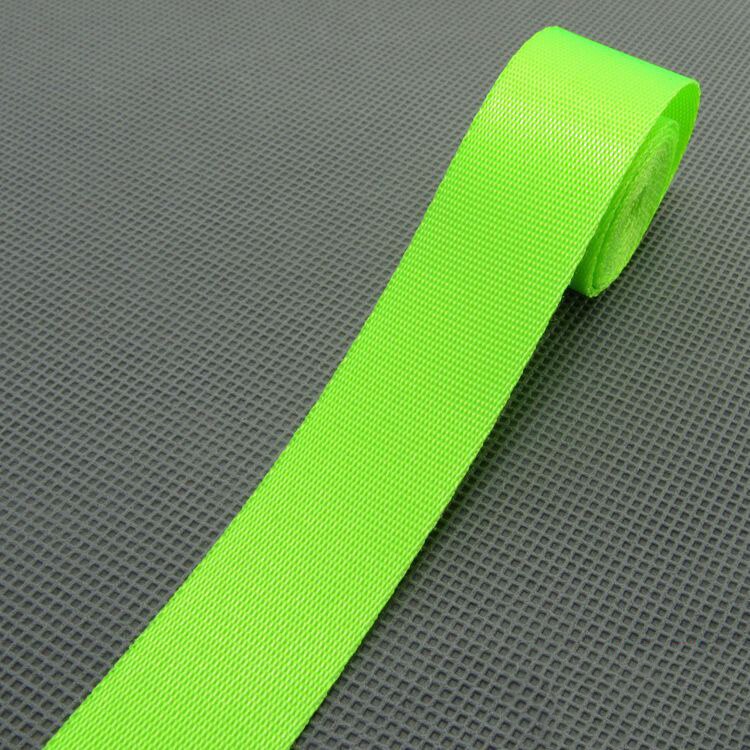 5M 0.7Mm Dikke 25Mm Polyester Nylon Spanbanden Lint Band Outdoor Rugzak Tas Strap Diy Halsband Knapsacktapes bias Binding: FuorescenceGreen