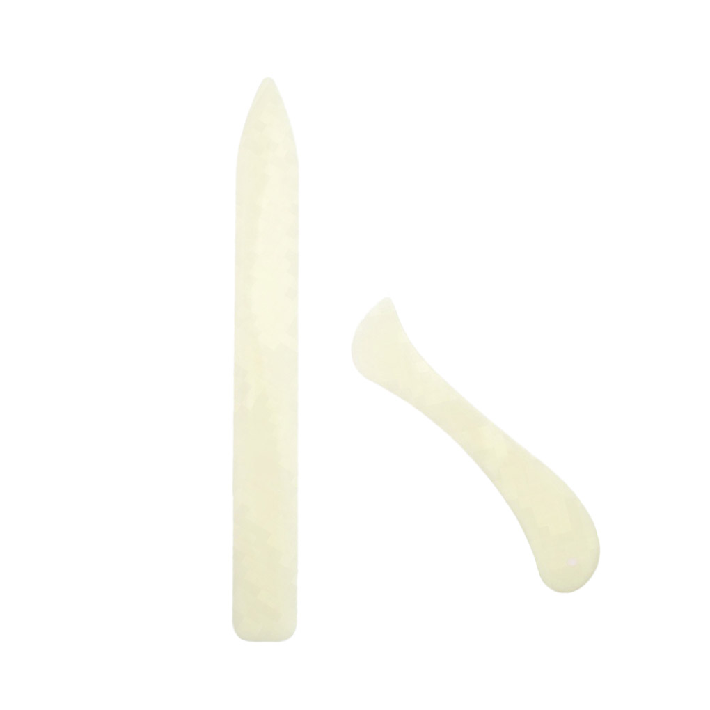 2 unids/set hueso carpeta Herramientas artesanía de cuero de puntuación de plegado de papel de Casa accesorios hechos a mano