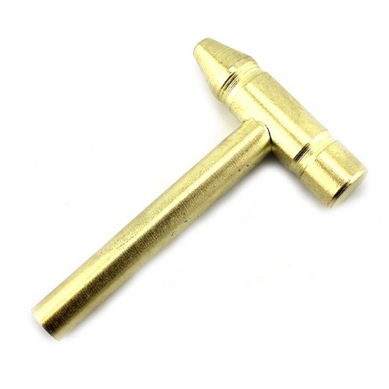 066E Pocket DIY Tools Copper Plated Hammer with Screwdriver Ideal Tool for Watchmaker Jewelers Eating Walnuts Driving Nails