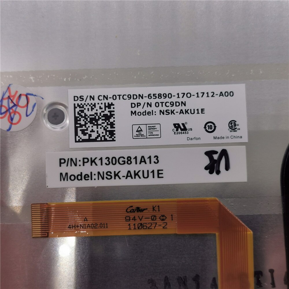 Original UK Keyboard For Dell Alienware M14X Laptop UK Backlit keyboard DP/N: 0TC9DN TC9DN PK130G81A13