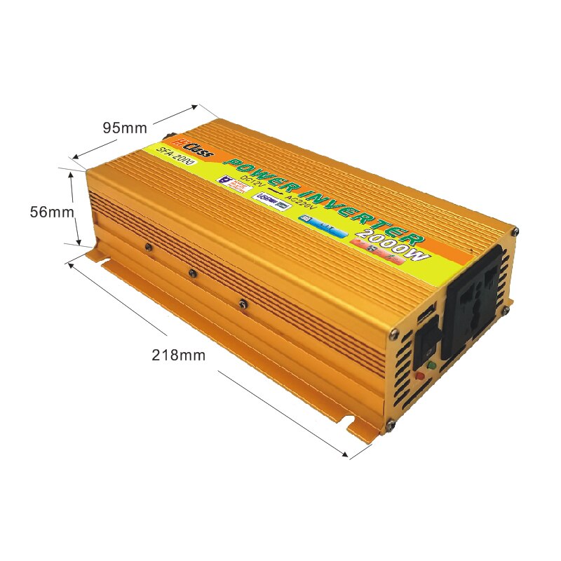 Omvormer 12v 24v 48v 60v gemodificeerde sinusomvormer 1000w/2000w/3000w omvormer  dc12v naar  ac220v zonne-auto spanningsomvormer