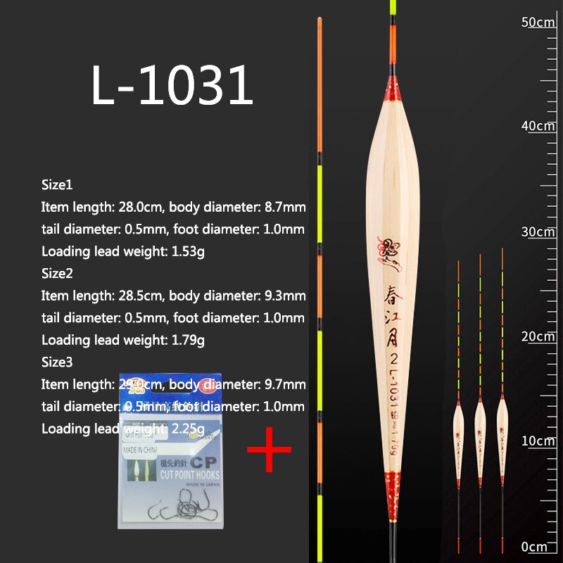 Reed Fishing Floats Fresh Water Buoy Hard Tail Bobber Flotador Sensitive Stable Boya Fishing Floats Tool Tackle Accessories: L-1031 3 pieces