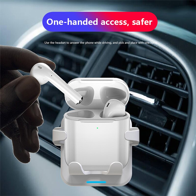 QI Wireless Charger Car Air Vent Charging Stand for Apple Airpods Air Pods 1 2 Airdots Earphone Quicharge Induction Dock Bracket