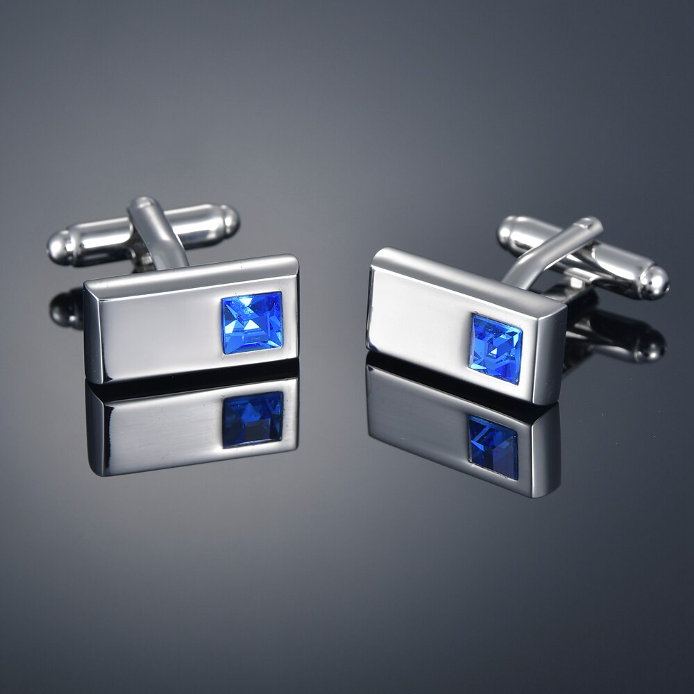Mens Luxury Blue Crystal Cufflinks Suit Shirt Cuff Links Wedding Cufflink Jewelry Men&#39;s Accessories: 11