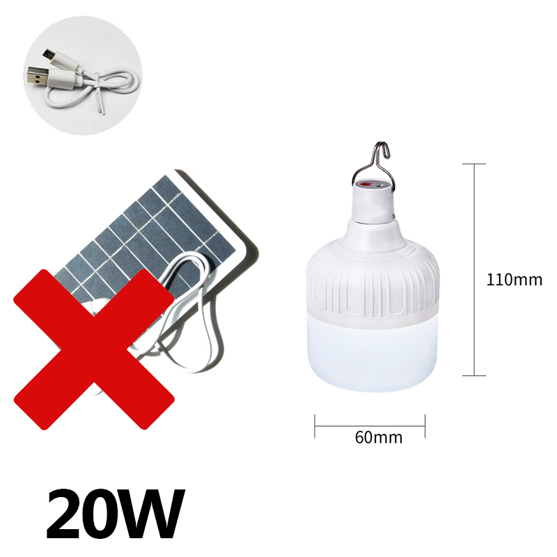 LED-noodverlichting Buiten USB Oplaadbaar met zonnepaneel Draagbare lantaarns Hangende camping Spaarlamp Tuintent: Blauw