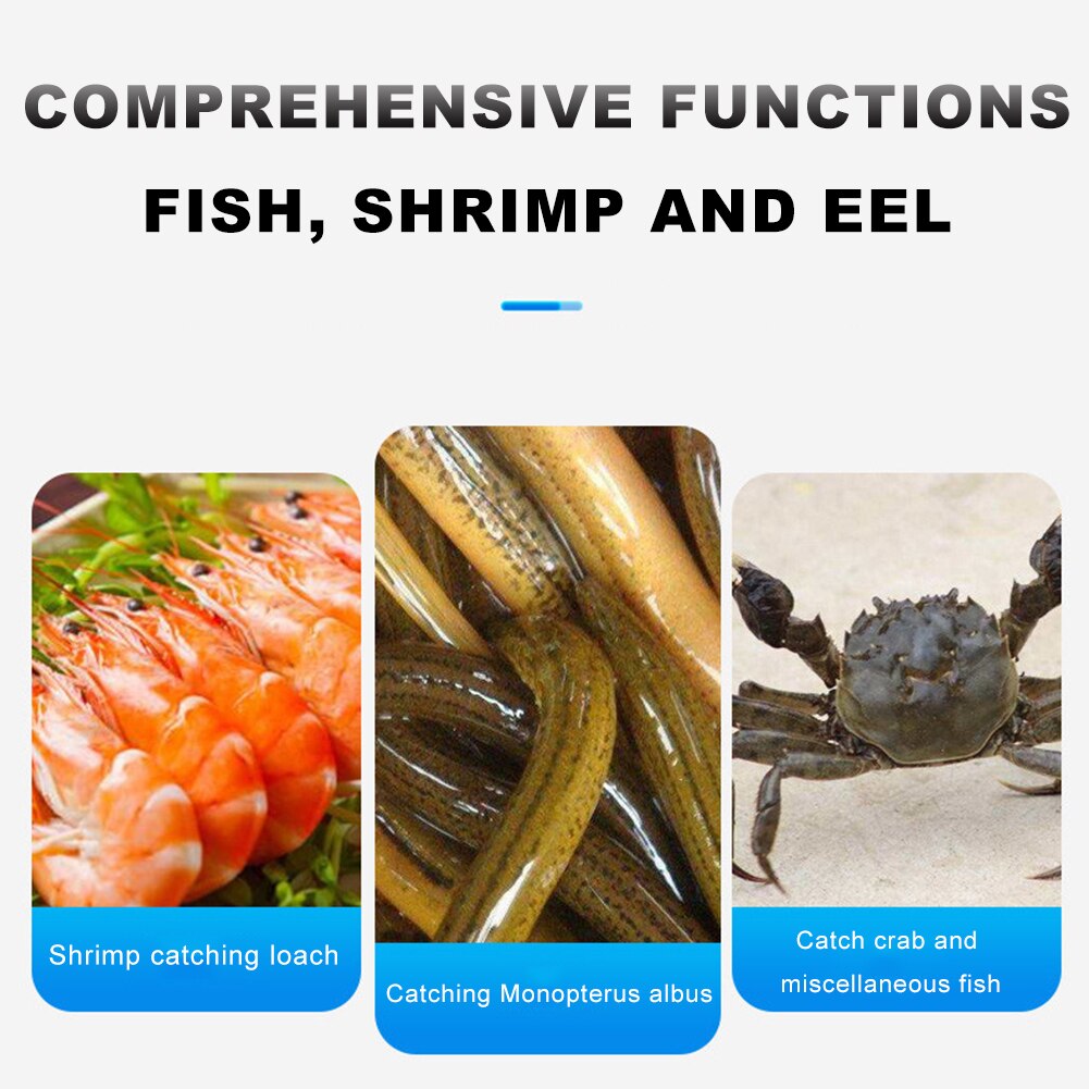 Durable Hand Cast Fishing Net Crab Fish Shrimp Cage Automatic Throwing Fishing Mesh Accessories Fishing Tool Net