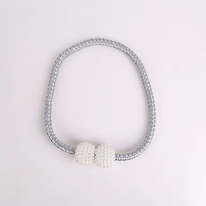 Parel Magnetische Gordijnclip Gordijnhouders Vastbinden Achterkant Gesp Clips Opknoping Ball Gesp Stropdas Achterkant Gordijn Decor Accessoires: Roze