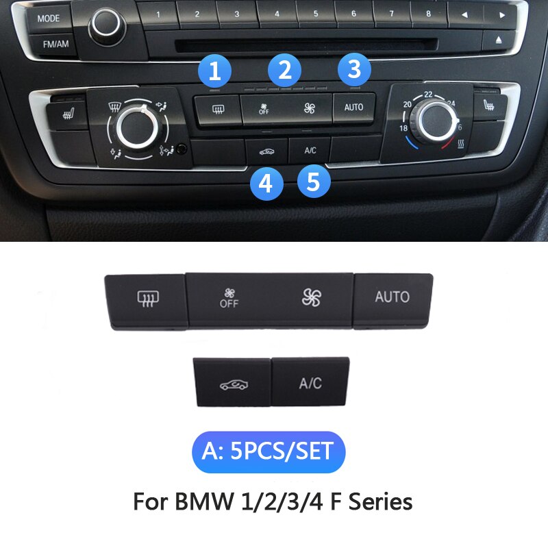 Instrumentbræt air condition ac knap nøglehætte reparationssæt til bmw 1 2 3 4 f serie  f20 f30 f35 f45 f46 f80: Model a