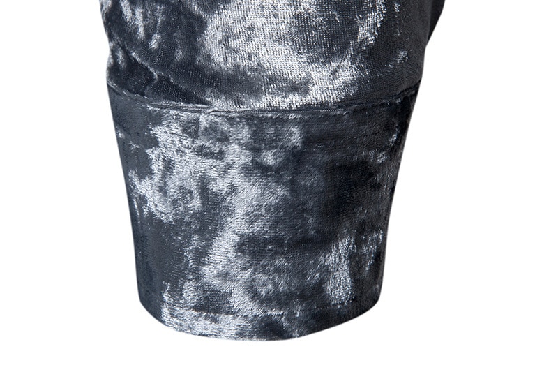 Królewski niebieski aksamit welurowa koszula mężczyzna 2019 jesień nowy slim fit z długim rękawem męskie ubranie koszule Casual w całości zapinana na guziki koszulka Homme