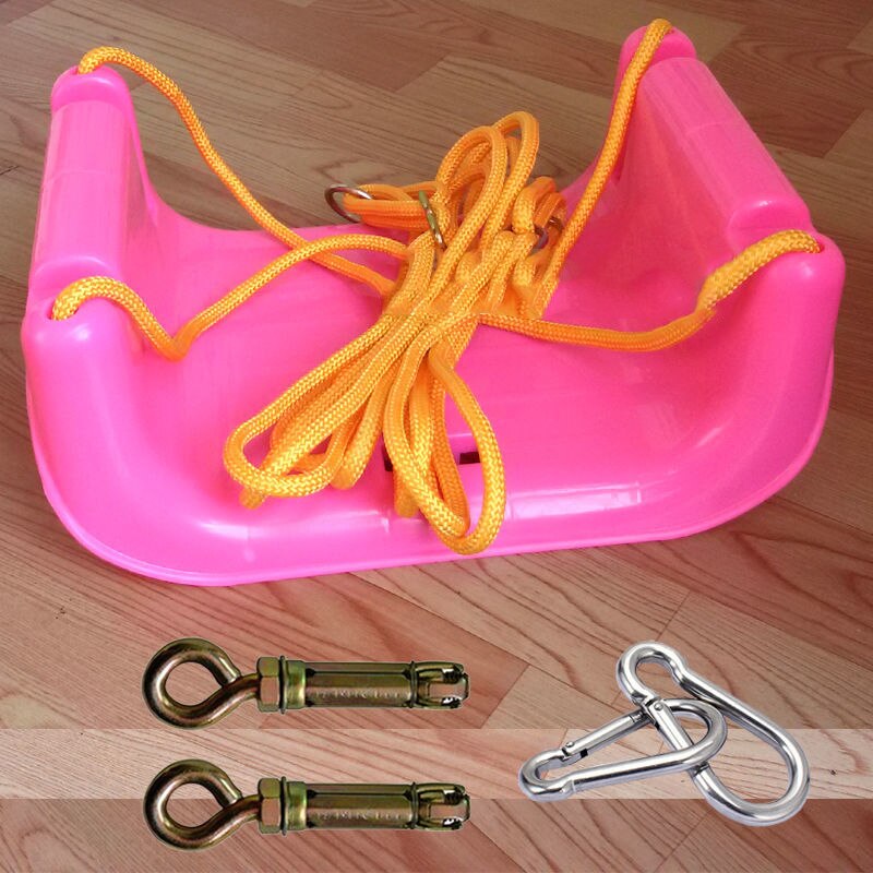 Sede dura Bambino Bambini Stabile Da Giardino IN PVC Altalena Appesa Altezza del Sedile Regolabile per Indoor/Outdoor Gioco della Scheda di Gioco Altalena sedia: Kaki scuro