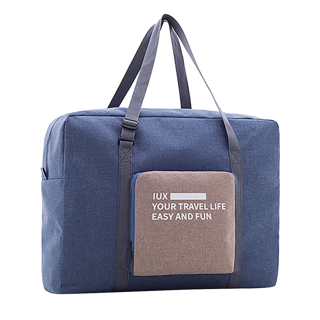 Grote Capaciteit Opvouwbare Reistas Unisex Nylon Handige Reistas Handbagage Tas Waterdicht En Slijtvaste Opslag tas: Blue