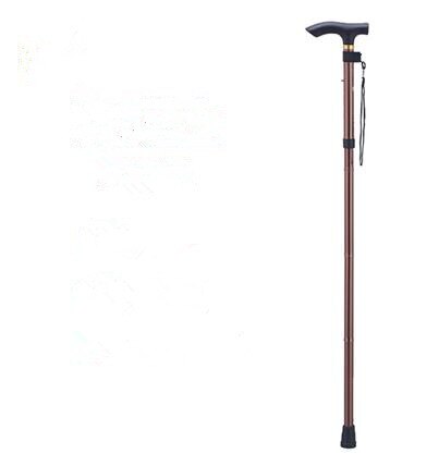 Outdoor Aluminum Alloy Folding Rod Hand Stick Walking Hiking Climbing Sticks Trekking Trail Crutch Ultralight Adjustable Canes: Brown