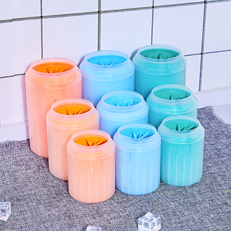 Hundefotkopp potevaskerenser hundekattfotrengjøringsbørste myk silikon hundepote rengjøringsverktøy kjæledyr pote rengjøringsbøtte forsyninger