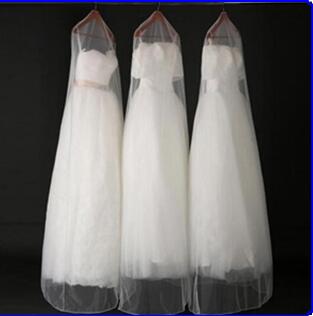 Lengte 180 cm Goedkope Trouwjurk Zakken Kleding Stofkap kledingstuk Zakken Bruidsjurk Zak Voor Mermaid Trouwjurk Cover 10 st