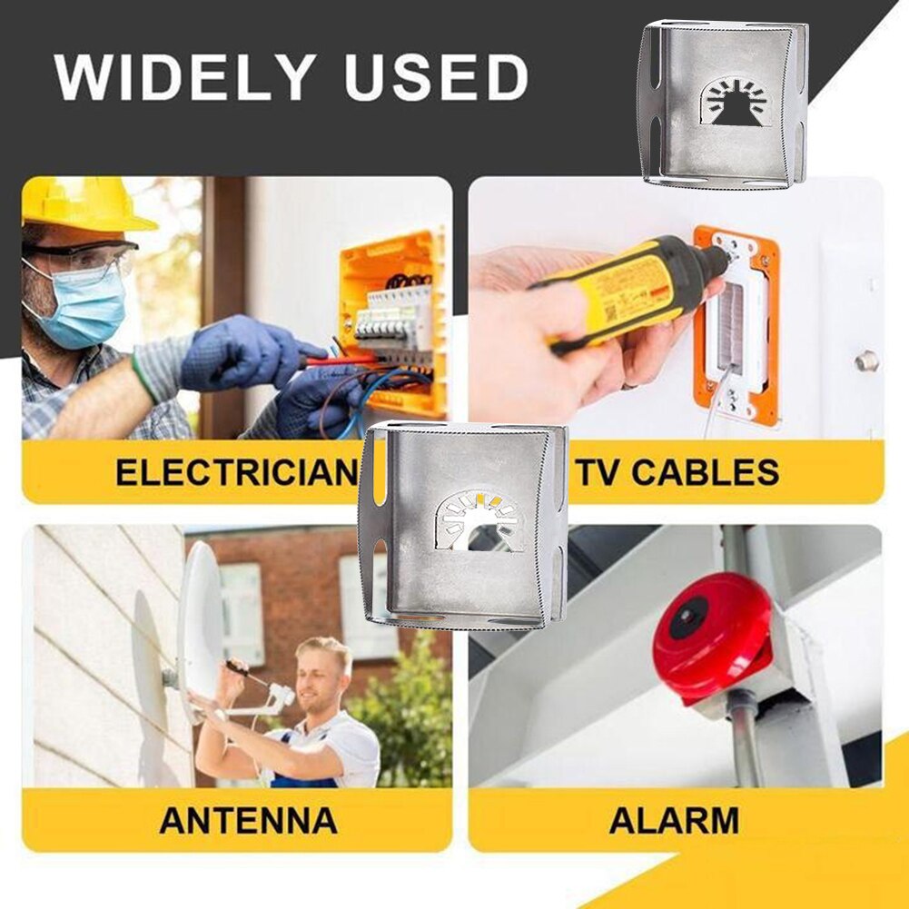 Universal Open Backed Square Slot Cutter Square Rectangle Slot Drill Socket Holes Opener for Plasterboard Dry Wall Electric Tool