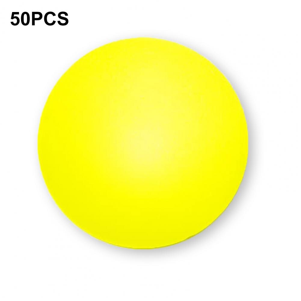 Balle de Ping-Pong givrée de couleur vive, Portable, résistant à la rouille, pour pratique, 50 pièces/paquet, 40mm: Light Yellow
