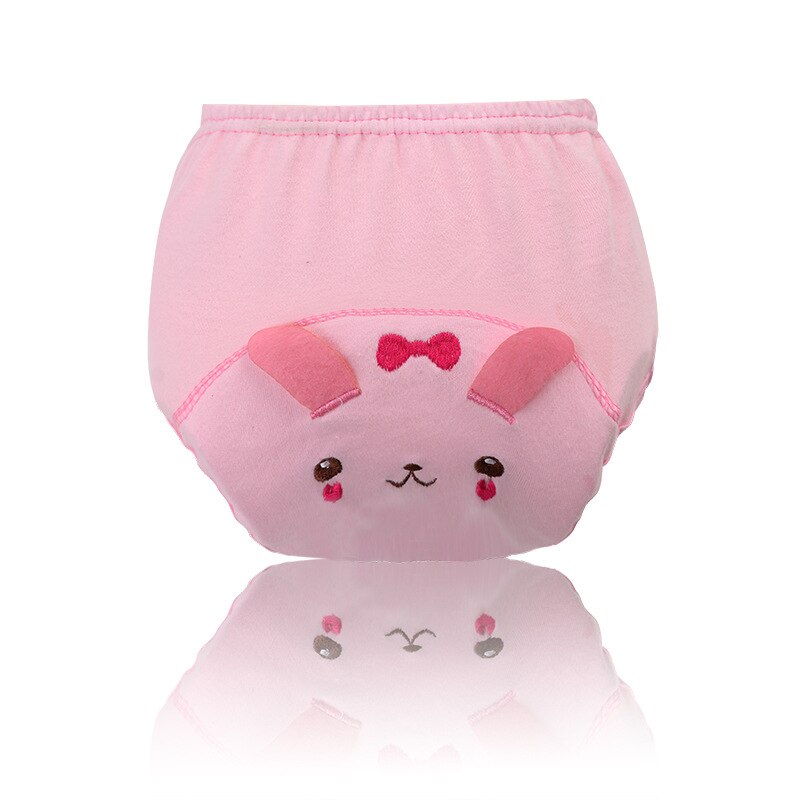 1Pc Peuter Baby Ondergoed Katoenen Broek Jongens Meisjes Ademend Vrij Korte Onderbroek Kinderen Slips Meisjes Ondergoed: rabbit / 24M