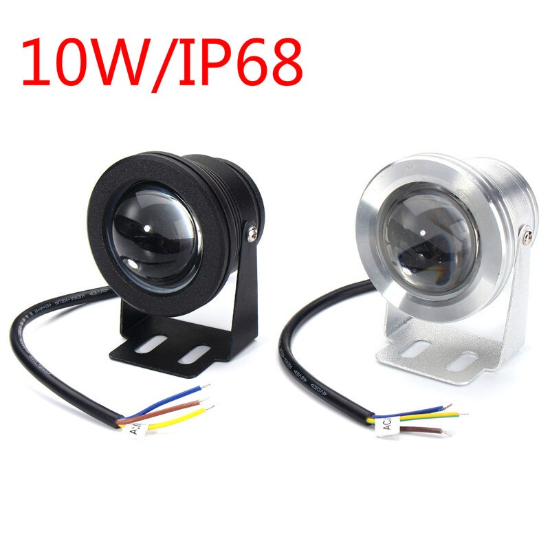 Waterdichte  ip68 led onderwaterlamp lichtblauw verlichting  dc 12v 10w zwembad boot jacht vislamp decoratie