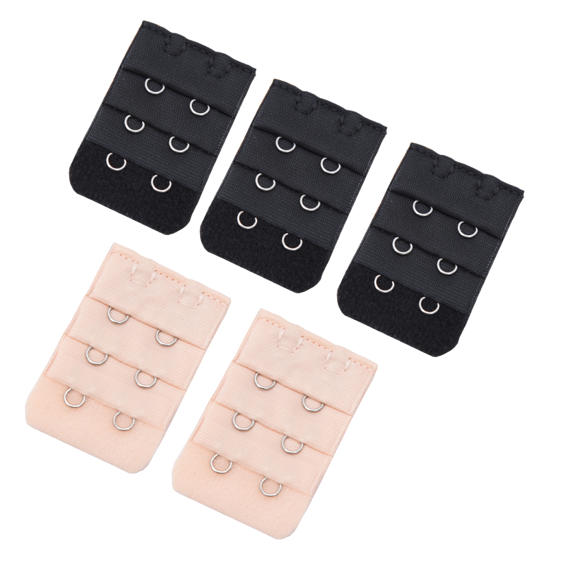 5Pcs Bra Extender Strap Extension 2 Hooks 3 Rows Women Intimates Adjustable Bra Hook Extenders Womens Handmade DIY Accessoires: Clear