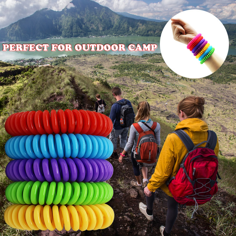 1pcs Draagbare Kleur Anti-Muggen Polsbandje Insect Bijen Muggen Repellent Armband Voor Thuis Outdoor Wandelen Kamp Ongediertebestrijding