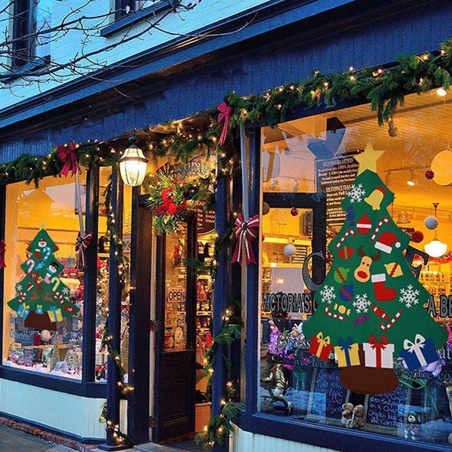 Barn gjør-det-selv filt juletre julepynt til hjemmet navidad år julepynt julenissen juletre