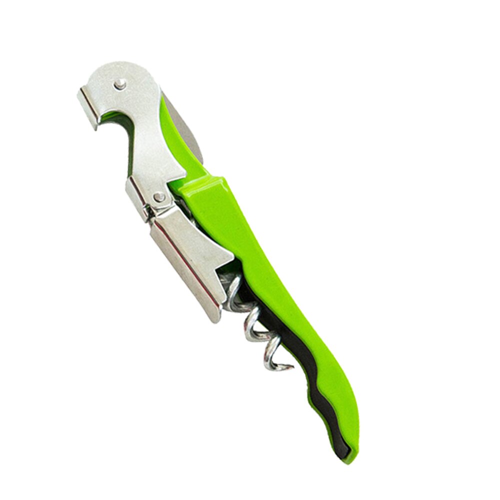 Multifunctionele Rvs Kurk Schroef Corkscrew Wijn Cap Opener Bier Cap Flesopener Keuken Bar Gereedschap Accessoires: green