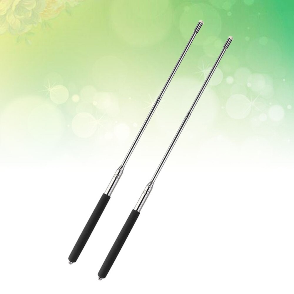 2pcs Hand Pointer Extendable Telescopic Retractable Pointer Handheld Presenter Classroom Whiteboard Pointer (Black)