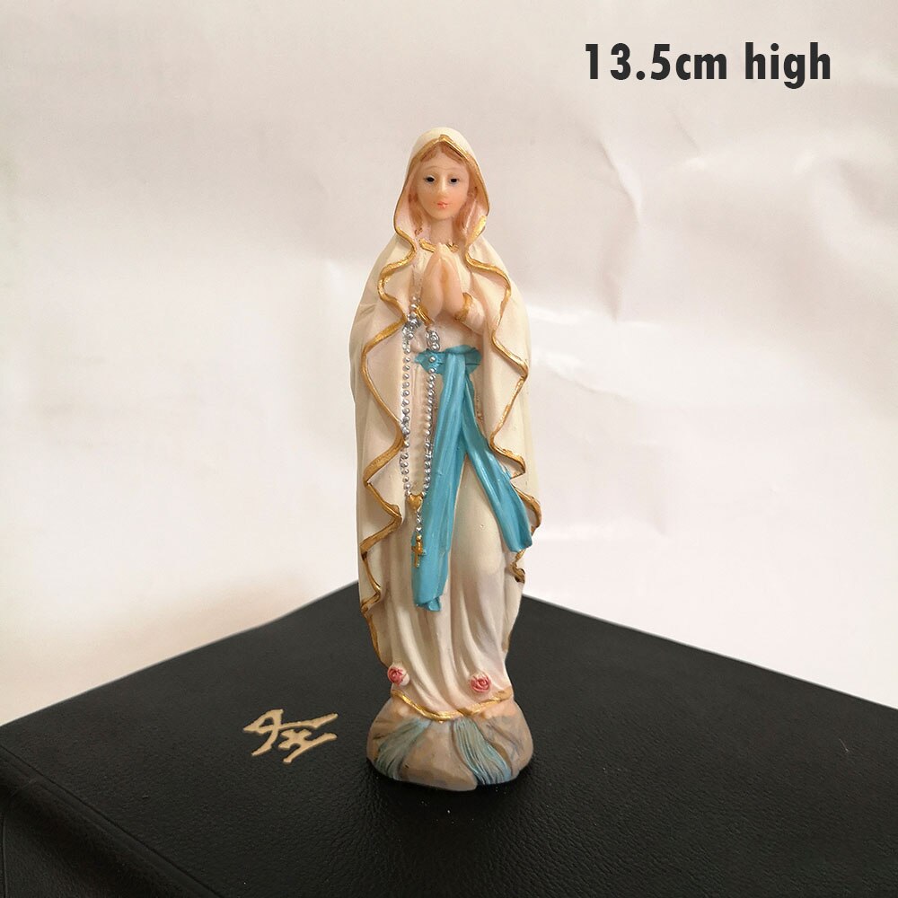 FIGURINE religieuse résine sainte famille STATUE, jésus sacré coeur STATUE, sainte vierge marie STATUE, notre-dame de LOURDES: 13.5cm