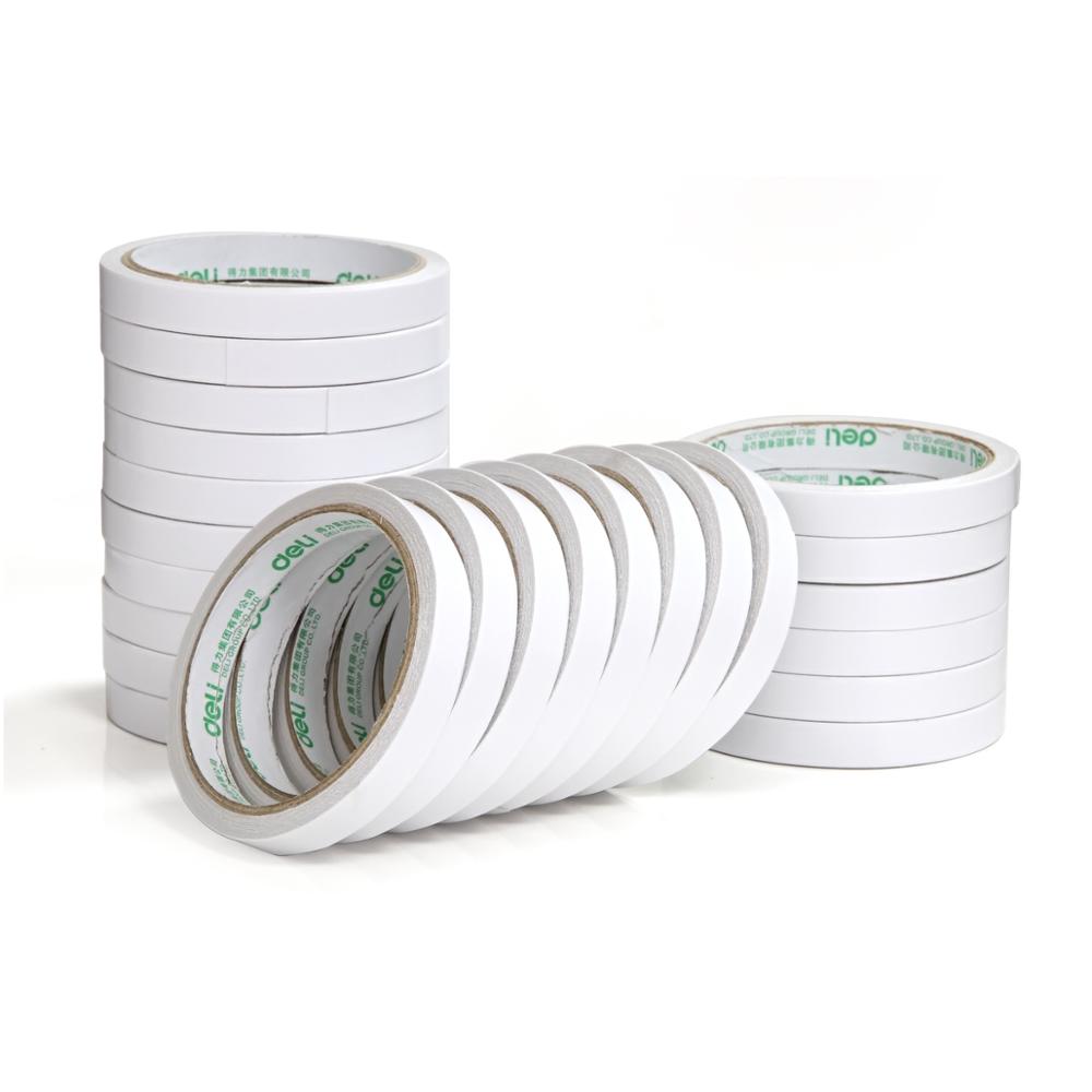 Deli double-sided adhesive tape double-sided adhesive tissue tape high viscosity multiple specifications Strong viscosity