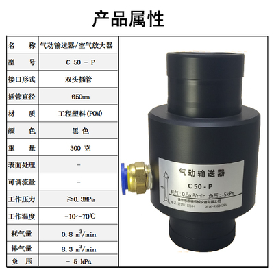 Pneumatic Conveyor Air Amplifier Pneumatic Conveyor Engineering Plastic Material: type 4