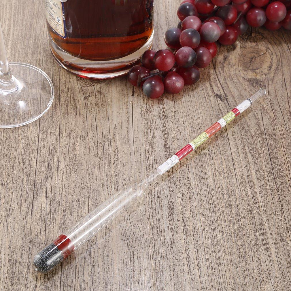 3PCS Hydrometer Alcoholmeter Set 0 to 100% Alcohol Meter Tester Home brew Hydrometer Wine Making Tester Concentration Meter Tool