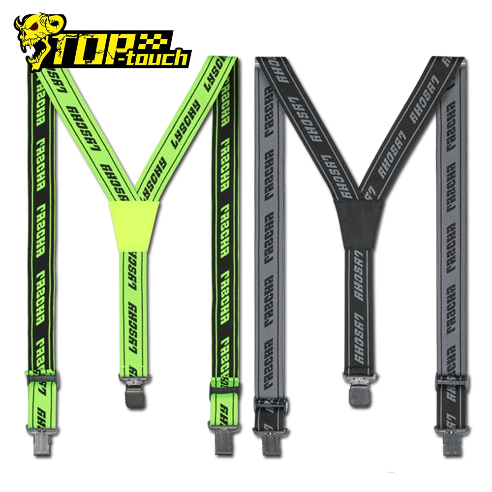 LYSCHY Highly Elastic Motorcycle Pants Suspender Adjustable Motocross Pants Suspenders Motorcycle Equipment With Suspenders