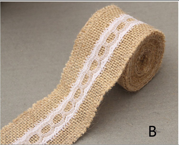 2M x 5CM Hessian Table Runners Hessian Roll Fabric Burlap Jute Rustic Wedding: B