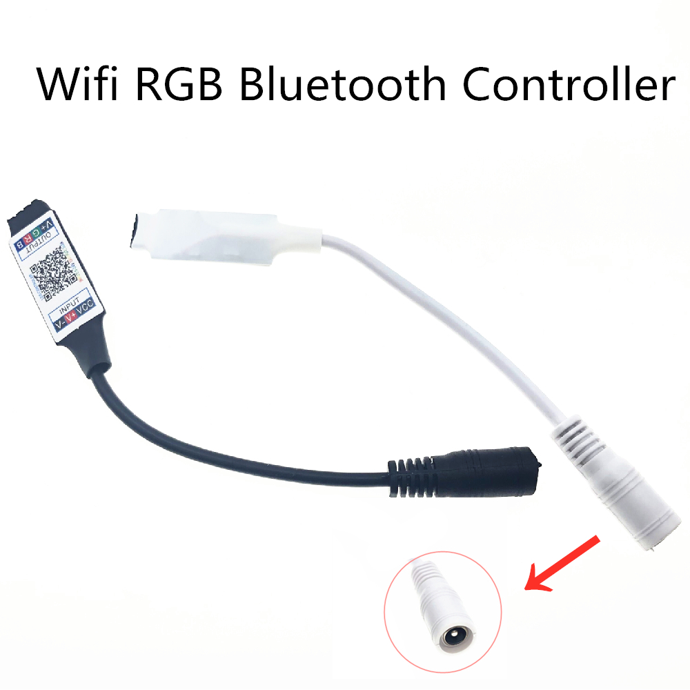 Wifi Rgb Bluetooth Controller Dc 5V 12V 24V Mini Muziek Bluetooth Controller Light Strip Controller Voor Rgb rgbw Led Strip
