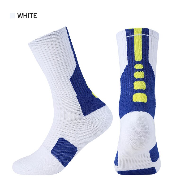 Professionele Sport Basketbal Sokken Voor Running Comfortabele Ademend Thicknon-Slip Elastische En Niet-Fading: White