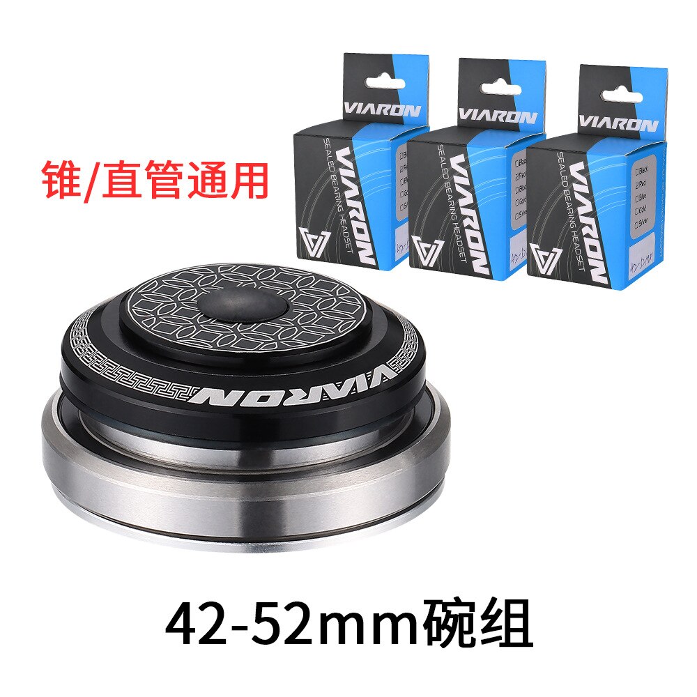 ! Viaron Bicycle Headset 41.8*52 Mountain Bike Double Bearing Bowl Set Self-Threaded Headset